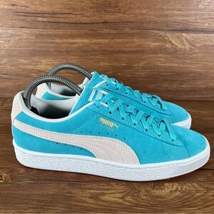 Puma Women's Turquoise Suede Sneakers